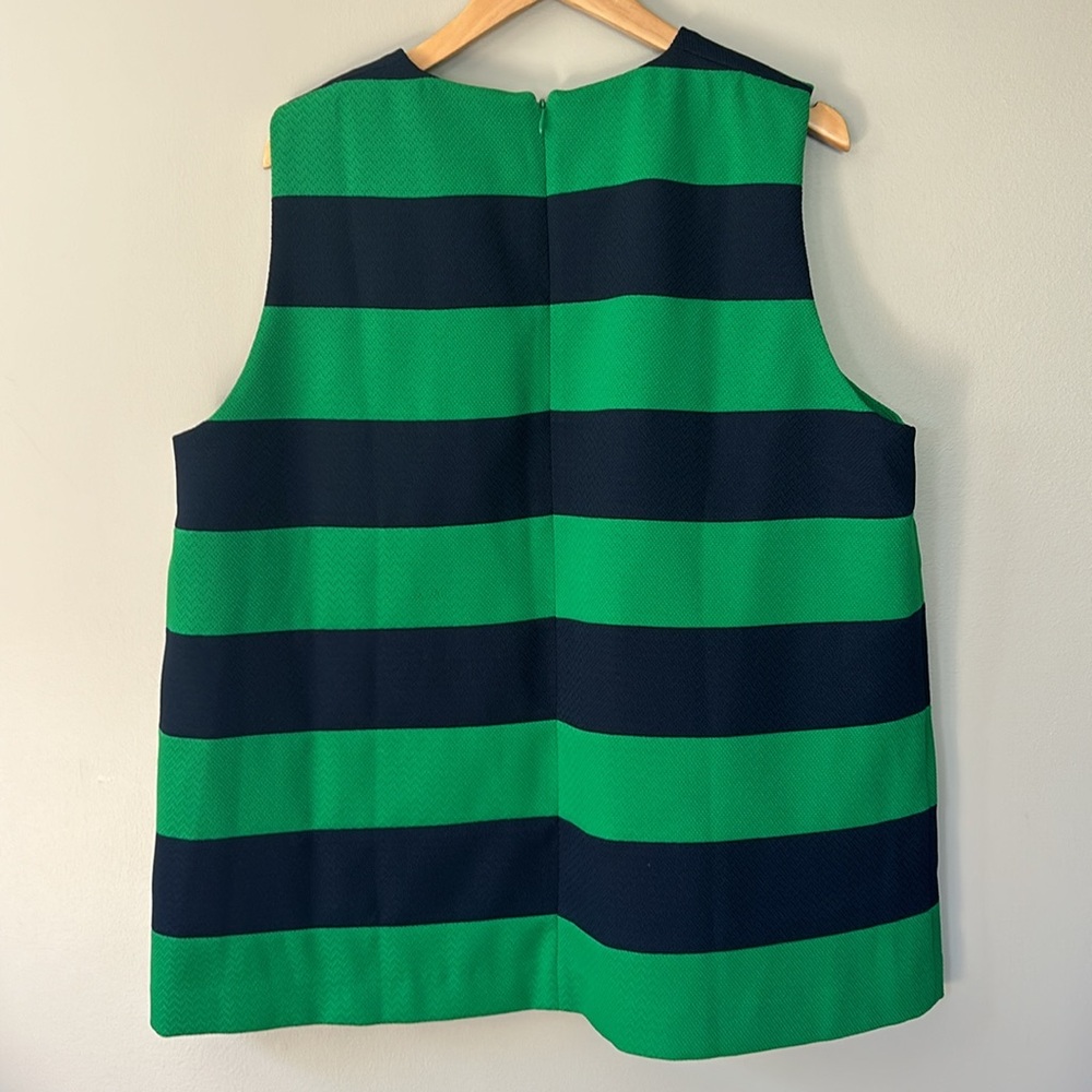 Tuckernuck x Atlantic-Pacific collab Kelly Green‎ Navy Stripe Emma Blouse Sz XXL - Picture 5 of 9